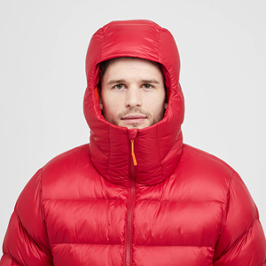 Coupe-vent pour homme Veste matelassée rouge Ripstop Col haut Capuche cultivée et poches zippées Vêtements d'extérieur d'hiver légers Vestes pour homme - Product Image 3