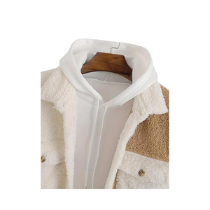 Abrigo de Lana a Cuadros Unisex con Bolsillos de Solapa, Manga Larga, Cuello Camisero, Chaqueta de Invierno - Product Image 1