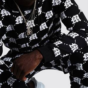 Vêtements de sport personnalisés Ensemble deux pièces de jogging pour hommes Vêtements de sport Survêtement décontracté pour hommes Survêtements avec logo pour hommes de haute qualité - Product Image 1