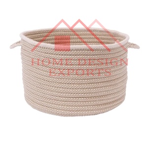 Rope Storage <b>Basket</b> with Black Border Design and Handle <b>for</b> Home Decorations Modern Rope <b>Hanging</b> Fruits <b>Basket</b> Best Seller - Product Image 4