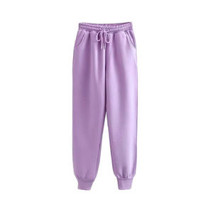 2-Piece Joggers Outfits for Winter Comfortable Jogging Sweatsuit Set New Style Sweatsuit Set Women Soft Sports Sweat Suits <b>Pants</b> - Product Image 3