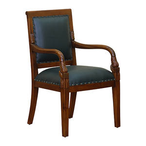 Elegantes sillas de comedor con cojines de tela - Product Image 1