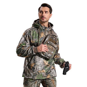 Sweat-shirts camouflage en polaire, pull d'hiver, vêtements tactiques streetwear unisexe, tissu épais, coupe décontractée - Product Image 2