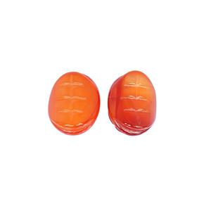 หินอัญมณีแกะสลัก97cts 2ชิ้นสำหรับทำเครื่องประดับหินอัญมณีสีส้มคาร์เนเลี่ยน - Product Image 5