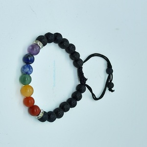 แฟชั่นใหม่HealingธรรมชาติChakra + ลูกปัดลาวารอบสร้อยข้อมือหินผู้หญิงผู้ชายขายส่งChakraหินสร้อยข้อมือHandmade - Product Image 5