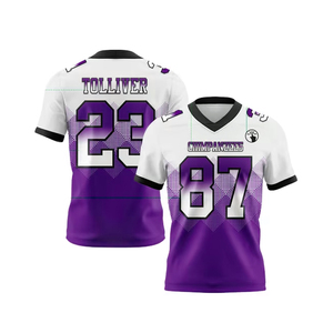 Maillot de football américain pour jeunes de qualité supérieure, design brodé, personnalisé, classique, maillots de sport de football américain - Product Image 3