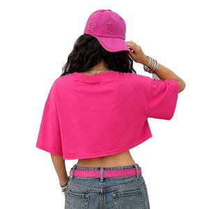 Camisetas Personalizadas con Pedrería para Hombre, Fabricación de Camisetas Y2K, Camisetas de Lujo de Algodón, Camisetas Cortas para Mujer, OEM - Product Image 2