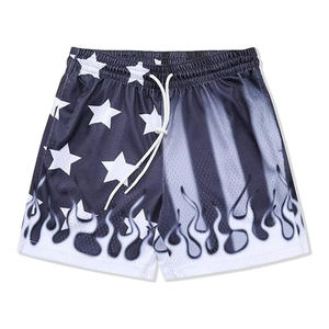 Shorts de basket-ball pour hommes, solides, avec cordon de serrage, respirants, décontractés, pour l'entraînement, athlétiques, en toile, pour la course à pied, noir, gris - Product Image 1