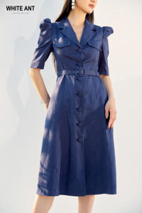 Vestido largo de diseño de lujo para mujer 100% algodón orgánico Rita funda bolso vestido marca de moda sostenible fabricante vietnamita - Product Image 3