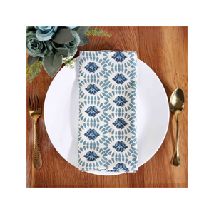 Serviettes de table élégantes 20x20 pouces 300TC en coton, motif artisanal abstrait vert, idéal pour les acheteurs de détail, de gros et d'hôtels - Product Image 4