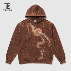 Sudaderas con capucha para hombre con estampado acid wash que combinan efectos vintage lavados, diseños llamativos, tela premium y un estilo streetwear cómodo. - Product Image 3
