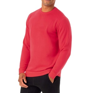 Sweat-shirt Homme 100% Coton Tendance Couleur Unie Col Rond Respirant Léger Brodé Effet Délavé 2026 - Product Image 2