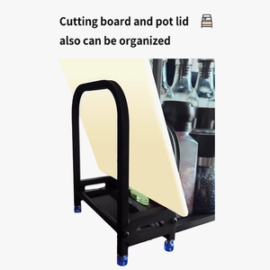 Étagères multifonctionnelles à 2 niveaux pour l'organisation de la cuisine Support de rangement pour assaisonnements Armoire sur pied pour épices Instant Traders - Product Image 5