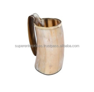Antique Colored Horn Mug Best Indoor Decor Unique Material Design With Natural Colored Highly Design Drinking Mug - Product Image 4