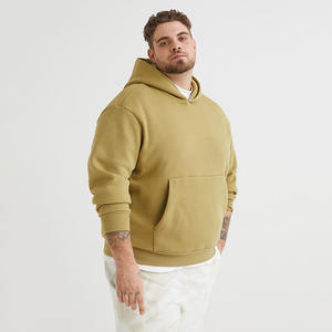 Sweat-shirts à capuche coupe-vent pour hommes grande taille de qualité, tendance, vente chaude, poches avant, imprimés numériques pour l'hiver, teinture unie - Product Image 3