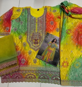 Chinon de bonne qualité avec broderie séquentielle Salwar costume femme fabricant de mode au taux le plus bas - Product Image 6