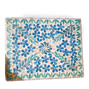 Set de table rectangulaire en nacre fabriqué à partir de coquillages naturels pour la salle à manger quotidienne - Product Image 1