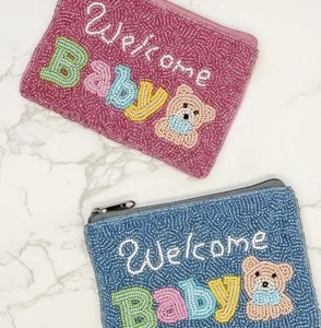 Sacs fourre-tout personnalisables pour amoureux, avec housse de sac à monnaie perlée de créateur faite à la main et broderie de perles de rocaille, sacs fourre-tout promotionnels - Product Image 3