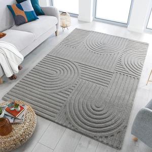 Alfombras Personalizadas Grises Hechas a Mano para Sala de Estar, Alfombras Modernas de Lana Hechas a Mano - Product Image 4
