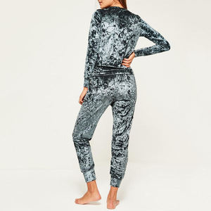 ชุดวอร์มแขนยาวสำหรับผู้หญิงชุดออกกำลังกายผ้าฝ้ายไนลอนเป็นมิตรกับสิ่งแวดล้อมชุดออกกำลังกายในยิมฟิตเนสโยคะ2024 - Product Image 3