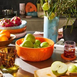 Tazones Redondos Grandes de Resina Ecológicos y Modernos para Frutas y Ensaladas, Tazones para Servir Hechos a Mano de Alta Calidad en Varios Colores - Product Image 4