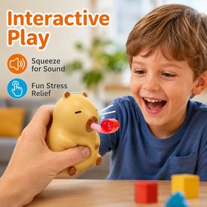 Juguete Interactivo de Animales con Sonido para Apretar, para Niños de 2 a 4 Años, Unisex, de PVC, para Aliviar el Estrés - Product Image 2