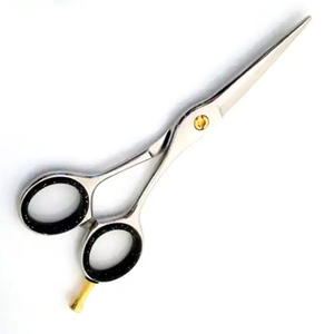 กรรไกรตัดผมพร้อมแหวนยางสีดำใบมีดสเตนเลสใบมีดคมสำหรับช่างตัดผม - Product Image 5