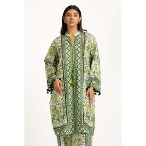 Conjunto Coordinado Bohemio con Estampado Cruzado IPST-55015, Conjunto de 2 Piezas con Pantalones Cortos de Crepé para Primavera/Verano, Talla XS - Product Image 2