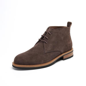 รองเท้าบูทหนังแกะสีน้ำตาลสุดหรูแบบสวมยาวเหนือเข่า พร้อมพื้นผิวกันน้ำและซับในป้องกันกลิ่น สำหรับสภาพอากาศหนาวเย็นและโอกาสที่เป็นทางการ - Product Image 5