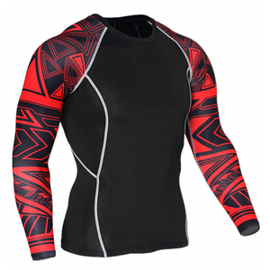 Ropa Deportiva de manga larga personalizada para hombre, conjunto de compresión para entrenamiento, al por mayor - Product Image 5