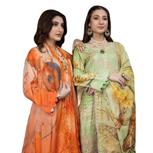 Venta al por mayor Vestidos paquistaníes Marca original Viscosa Trajes de 3 piezas por el Dr. Haris Ropa india y pakistaní Diseñador pesado Maxi - Product Image 1