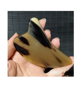 La mayoría de la calidad Cuerno de búfalo Goa Sha Masajeador herramientas Terapia Gua Sha Masajeador Tabla de raspado Precio barato - Product Image 5