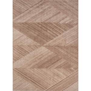 Chroma Beige Brown Hand Tufted Wool <b>Rugs</b> Top-293 Rectangular Jacquard Chevron for Home Hallway Bedroom <b>Bedside</b> 4m Viscose PP - Product Image 1