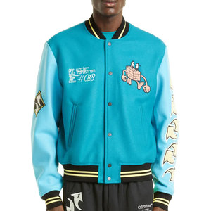 Men's Best Quality Breathable Eco-Friendly Varsity Jacket High Street Style Custom Color <b>Stand</b> Collar for Winter-Wholesale Price - Product Image 1