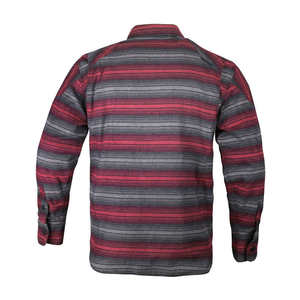 Camisa de franela de manga larga a cuadros gris para hombre Camisa de motocicleta con protección aprobada Diseño personalizado Camiseta de carreras Premium - Product Image 3