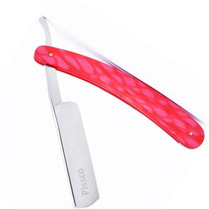 Rasoir droit de haute qualité en acier inoxydable, couteau de rasage pliable avec lame droite, rasoir de barbier, logo personnalisé, rasoir Pissco - Product Image 4