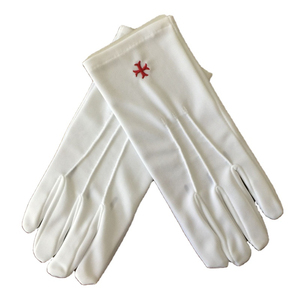 2025 nouveautés Logo personnalisé broderie maçonnique gants blancs coton franc-maçon gant haute qualité blanc maçonnique gants - Product Image 1