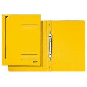 Leitz DIN <b>A4</b> 430g/m Recycled Yellow Pendarec Cardboard Spiral Binder with Labeling Field File <b>Folder</b> Accessory - Product Image 1