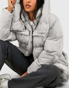 Vestes matelassées d'hiver pour femmes grande taille 2026, tissu en nylon respirant, rembourrage en coton, fermeture éclair, style à capuche, manteau à bulles - Product Image 3