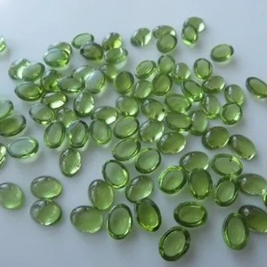 4mm 5mm peridoto verde natural liso ovalado cabujones sueltos piedras preciosas en línea del fabricante precio de fábrica Alibaba India 2025 - Product Image 1