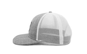 Logotipo personalizado gris jaspeado gorras de camionero malla blanca transpirable gorra de ciclismo al aire libre de moda para invierno informal - Product Image 3