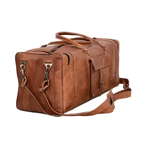 High Quality Wholesale Price Genuine Leather Duffle Gym Bag Unisex Travel Bags from Indian Manufacturer