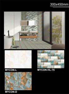 สีสดใสดีไซน์ตามต้องการ300X450mm กระเบื้องเซรามิกอิรักราคาถูกและราคาสูงสำหรับบ้าน - Product Image 3