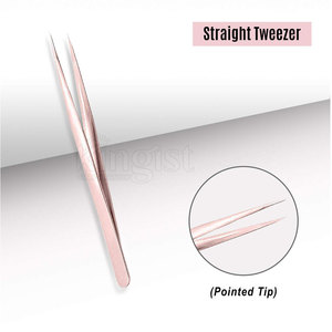 Accurate Stainless Steel Eyelash Tweezers with Slim Edges Lightweight Design Smooth Tip for Neat <b>Lash</b> Attachment - Product Image 3