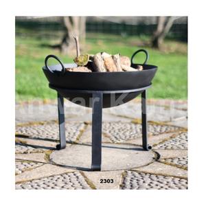 Venta caliente de hierro negro Kadai Fire Pit Bowl redondo Fire Bowl para la decoración de la cocina y el jardín del hogar - Product Image 3