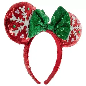 ORTEZAS DE MINNIE CON LICENCIA AL POR MAYOR - Diadema de disfraz colorida de Navidad para niños - Accesorio para el cabello para fiestas de cumpleaños, parques temáticos y vacaciones - Product Image 1