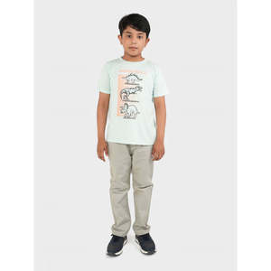 T-shirt décontracté EUROS à col rond 100 % coton, coupe ample avec motif, jersey fitness/oversize, poids du tissu 220/300g - Product Image 1