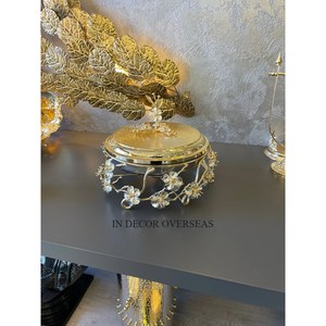 Recién llegado Único chapado en oro Flores Diseñador Acero inoxidable Plata Brillante Pulido Chafing Dish Buffet Set para Catering - Product Image 5