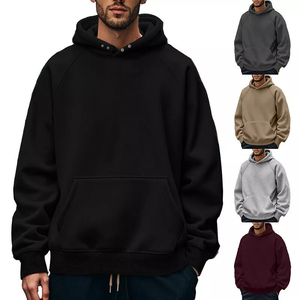 <b>Men's</b> 100% Cotton Winter <b>Pullover</b> Hoodie Quick Dry Unisex Custom Sublimation & Printed Blank Solid Pattern - Product Image 2