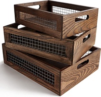 Panier unique en bois et métal écologique, design attrayant, fait main, très durable, panier de rangement à prix raisonnable